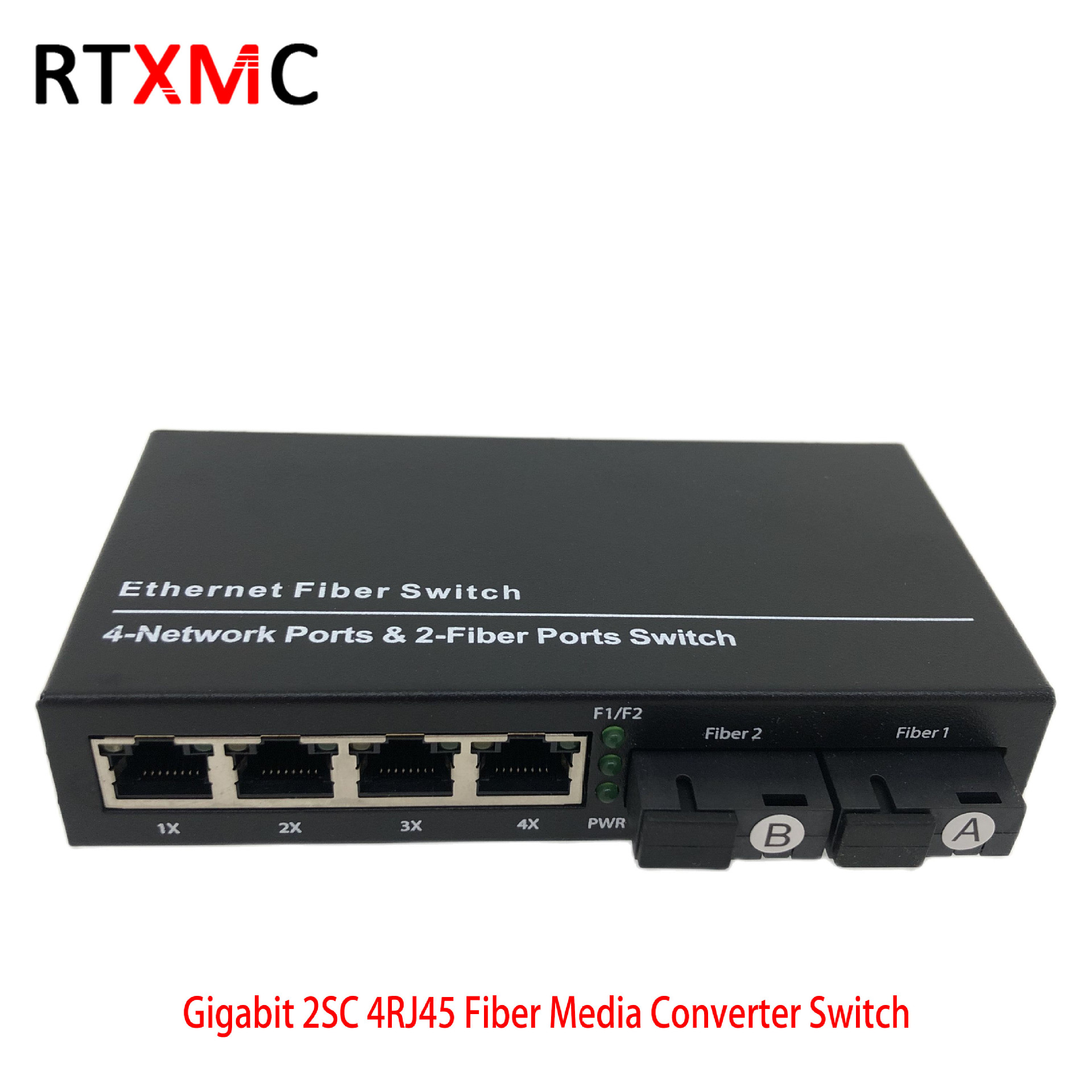 千兆单模单纤2光4电光纤收发器sc接口光电转换器1000m厂家批发