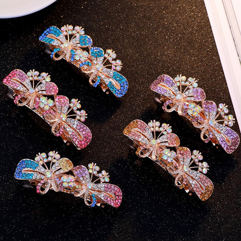 发卡妈妈发夹后脑勺横夹马尾夹弹簧夹大号头花夹子卡子成人饰品女