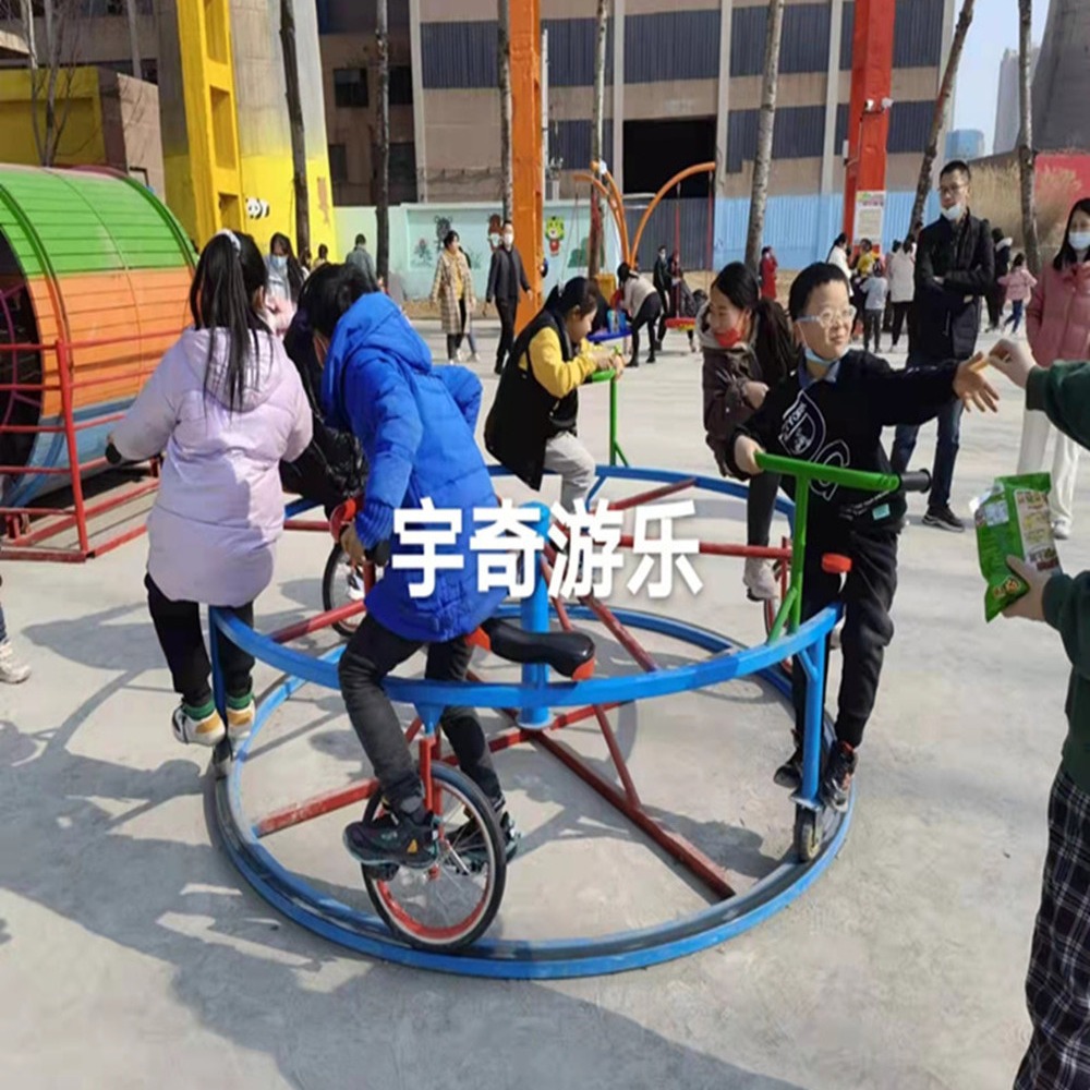 景区公园儿童无动力旋转转椅轨道360度原地自行车宇奇现货-阿里巴巴
