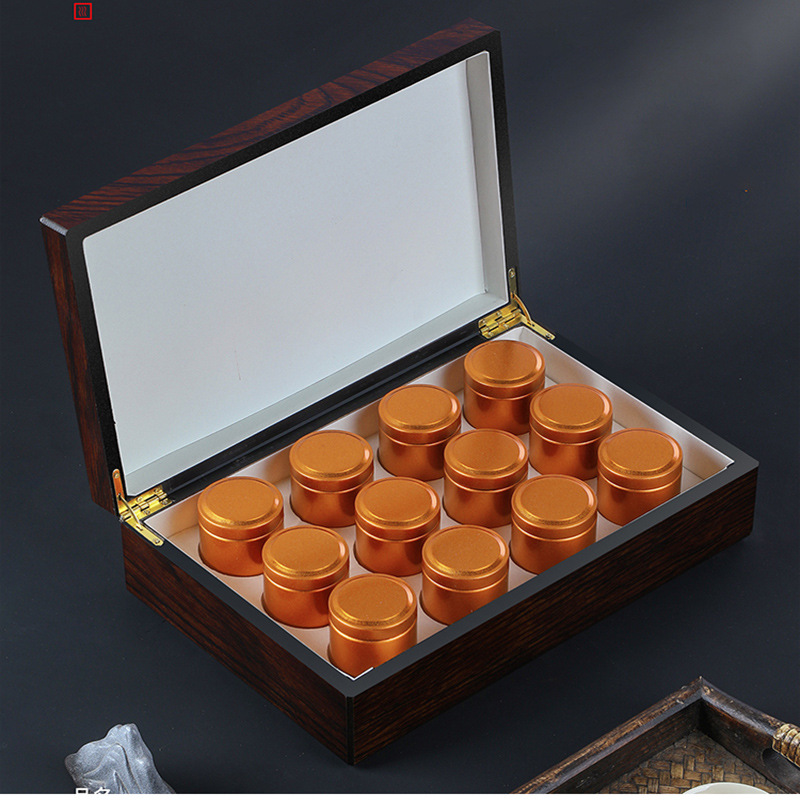 ebony gift box cinnamon rock tea packing box canakin bubble empty tea box black tea dahongpao tea wooden box wholesale