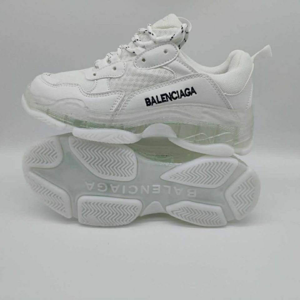 水晶底运动鞋女20新款夏季百搭厚底荧光巴黎3网红老爹鞋女ins潮鞋