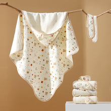 纯棉婴儿包被包单初生新生儿抱被纱布婴儿安抚被a类四季产房可用
