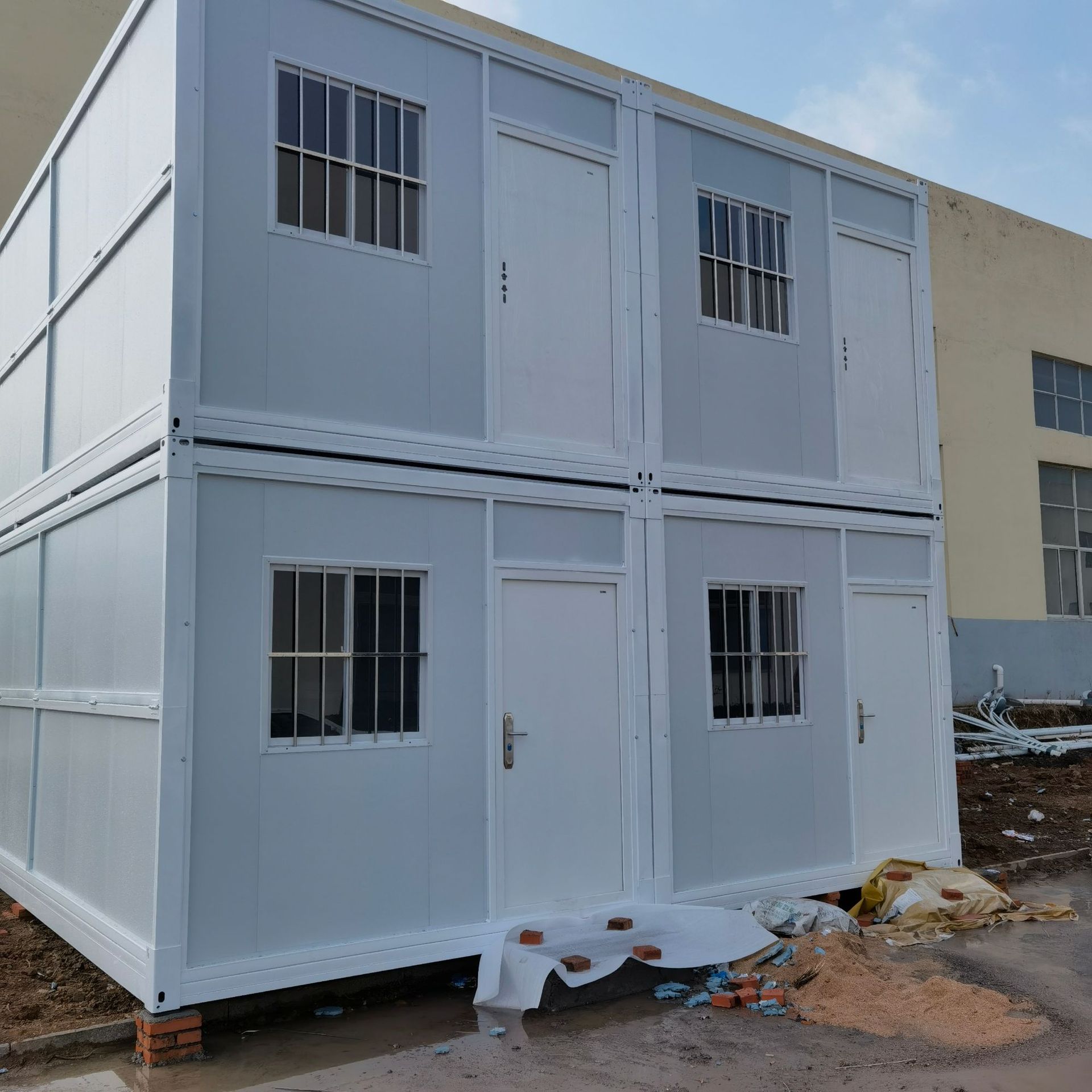 折叠集装箱房 工地住人集装箱可移动折叠集装箱房屋临建房