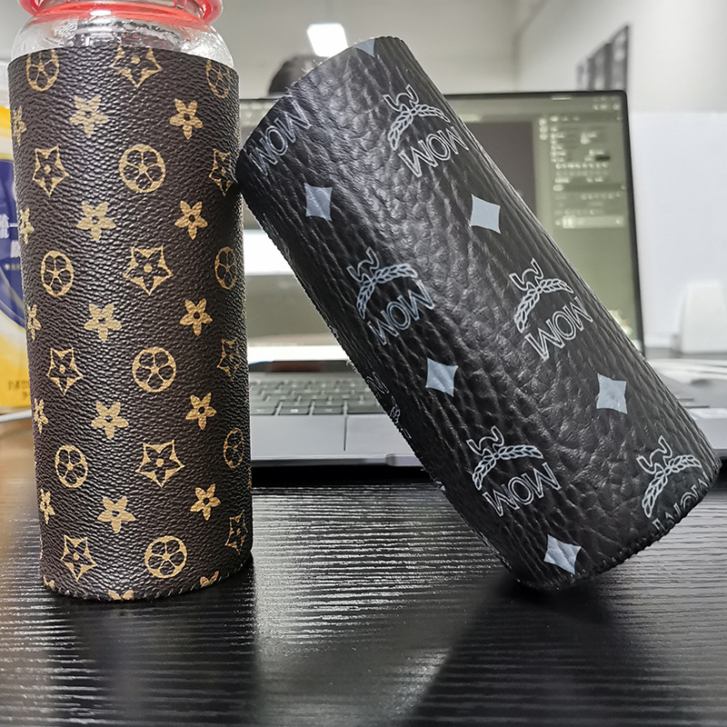 保温杯皮质杯套智能杯杯套茶水分离杯套高档玻璃杯皮套礼袋定