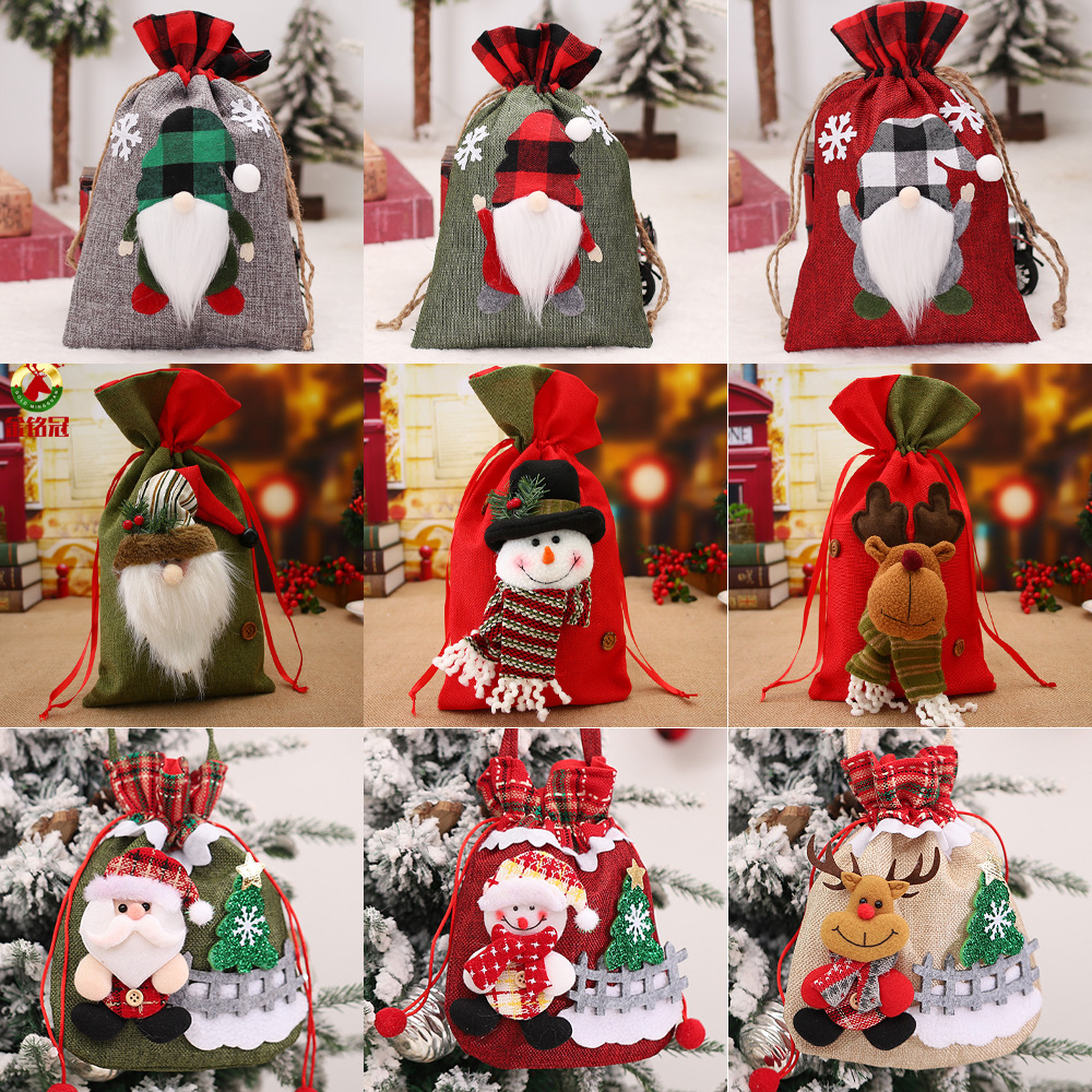 Christmas Apple Bag Cartoon Doll Domestic Live Broadcast Gift Bag Candy Bag Kindergarten Gifts Scene Dress up