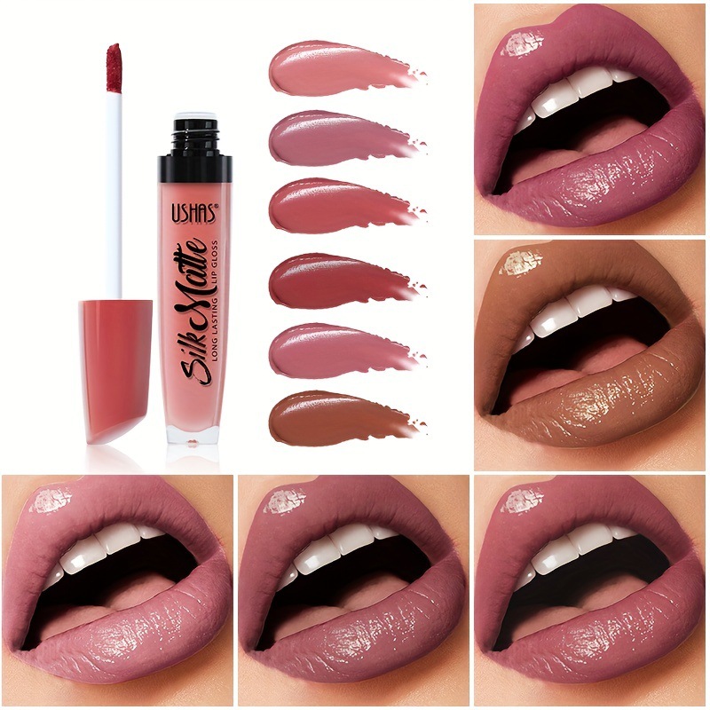 (展示盒)ushas跨境现货 6色唇彩lg2521液体唇釉不沾杯-阿里巴巴
