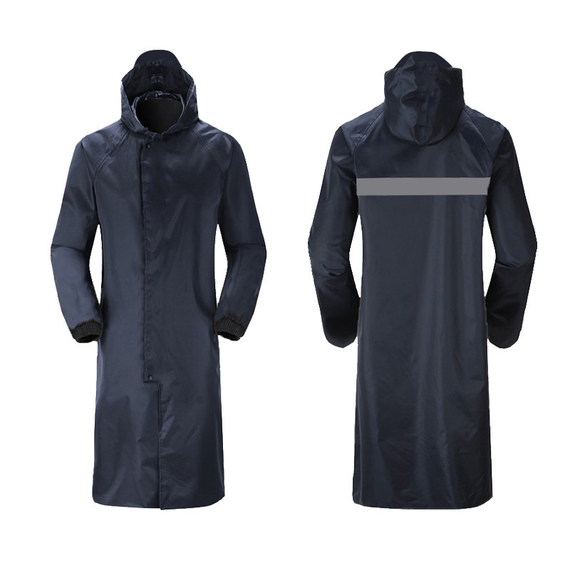 Thickened Oxford Cloth Long Raincoat Men's Adult Reflective Raincoat Outdoor Single-Step Labor Protection One-Piece Raincoat Wholesale