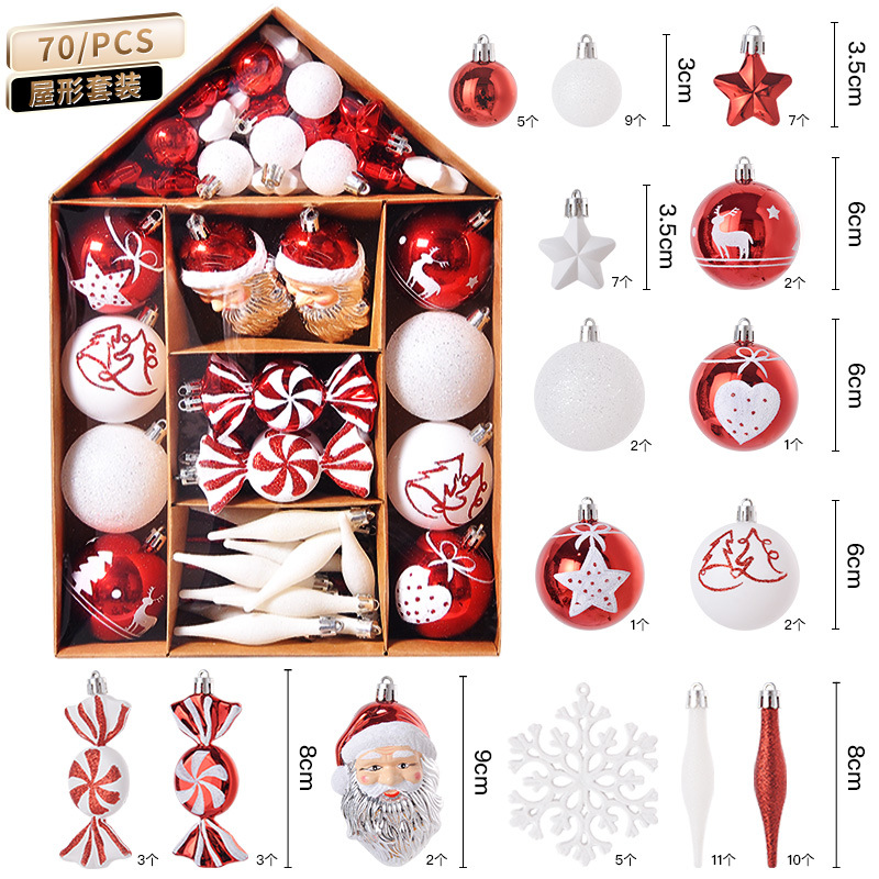 Christmas 70 House Painted Christmas Christmas Electroplating Gift Bag Christmas Tree Ornaments Decorations