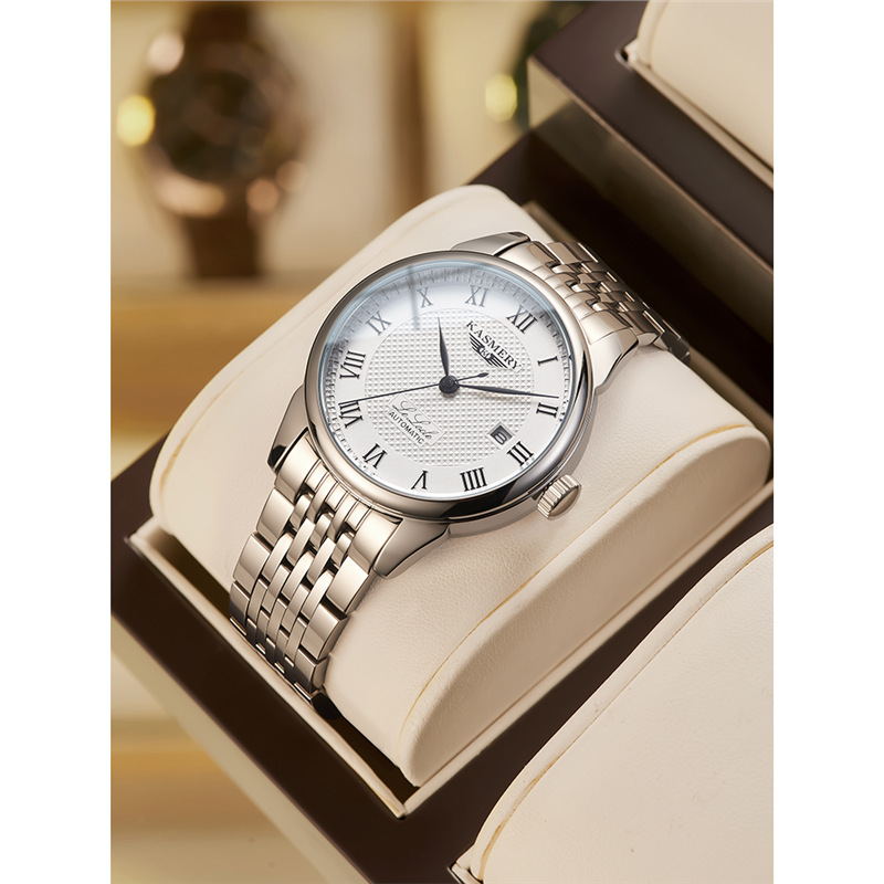 瑞士正品力洛克系列男士手表新款十大名牌镂空精钢全自动机械男表