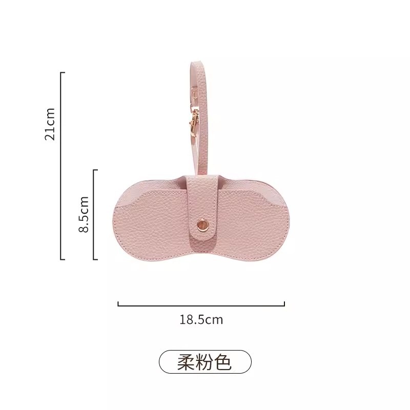 Extra Large Leather Glasses Case Convenient Anti-Pressure Anti-Scratch Sunglasses Storage Leather Case INS Sunglasses Protective Box Pannier Bag