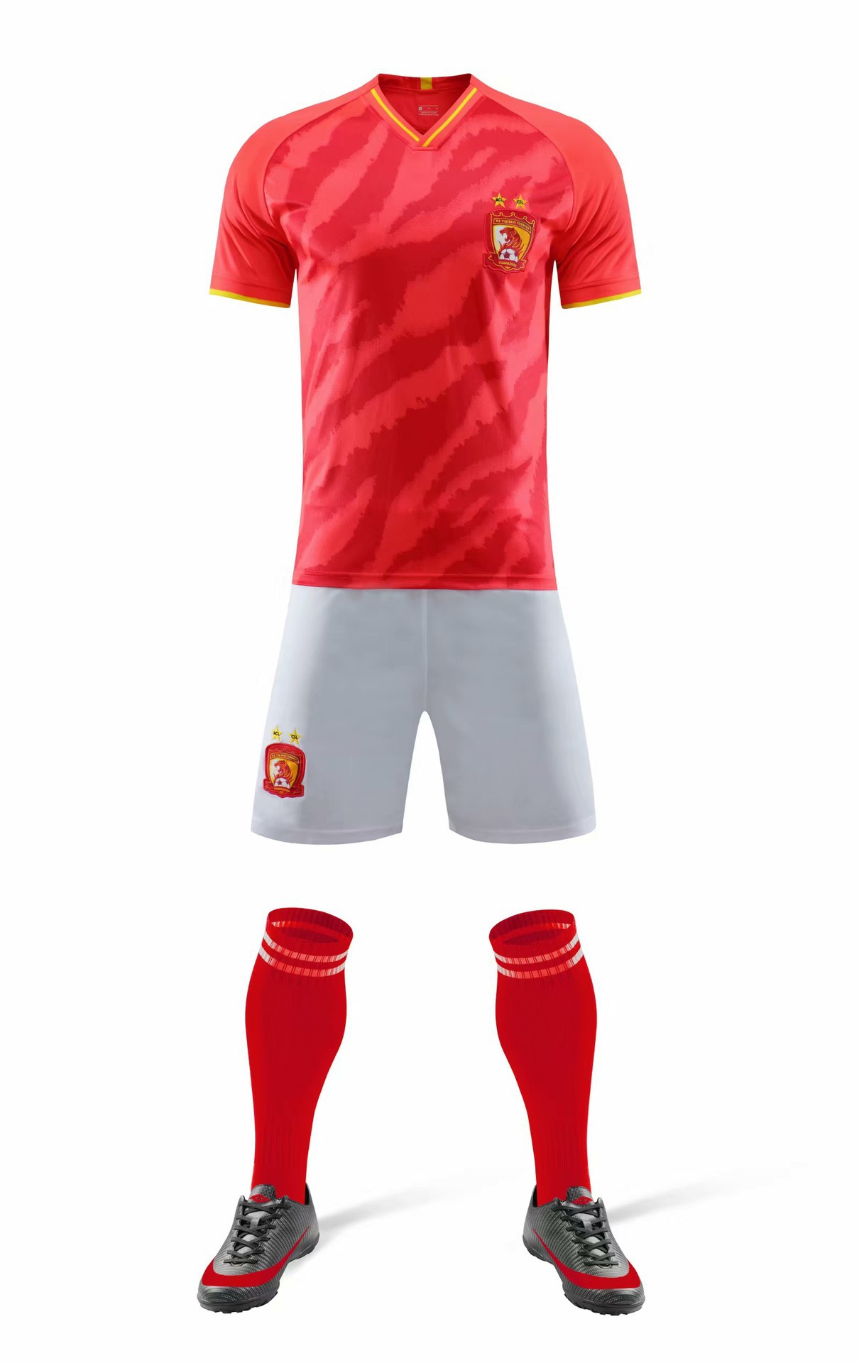 20-21中超广州恒大球衣7号韦世豪10号郑智亚冠主场足球服队服套装