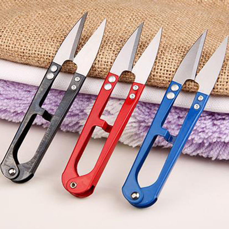 U-Shaped Embroidery Scissors V-Shaped Household Small Scissors Loose Thread Cutting Mini Sewing Clothing Cross Stitch Scissors Scissors