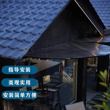 合成树脂瓦片屋顶建筑用仿古塑料瓦琉璃瓦彩钢瓦加厚厂家直销