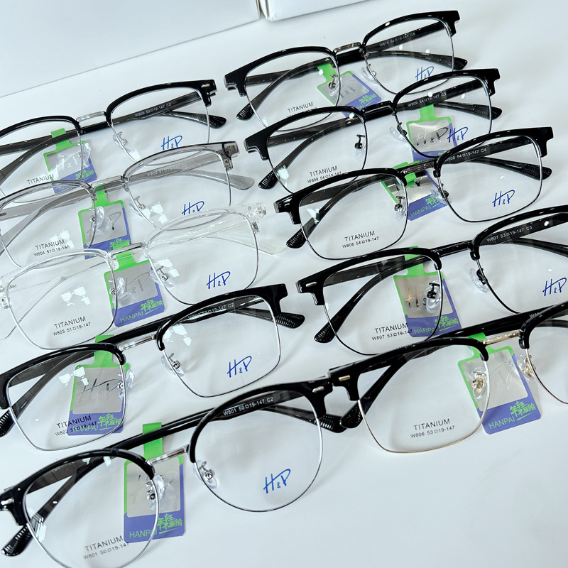 正品韩派眉毛眼镜框复古圆形tr90男士商务近视眼镜防蓝光镜架批发