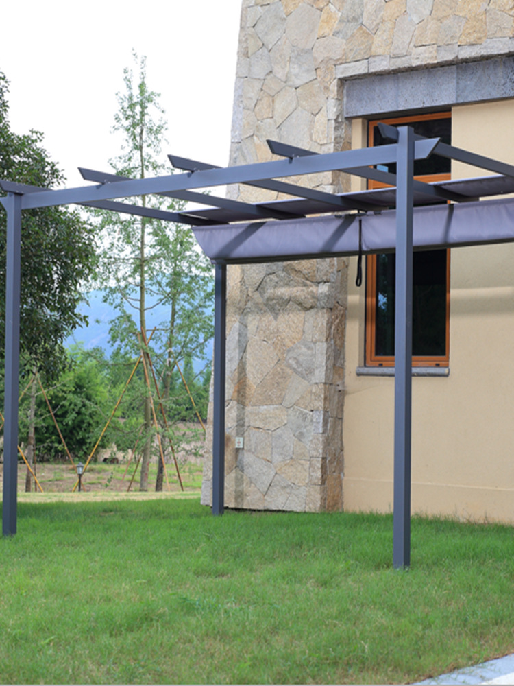 户外凉亭葡萄架铝合金花园庭院爬藤葡萄架铝材遮阳棚室外帐篷防雨