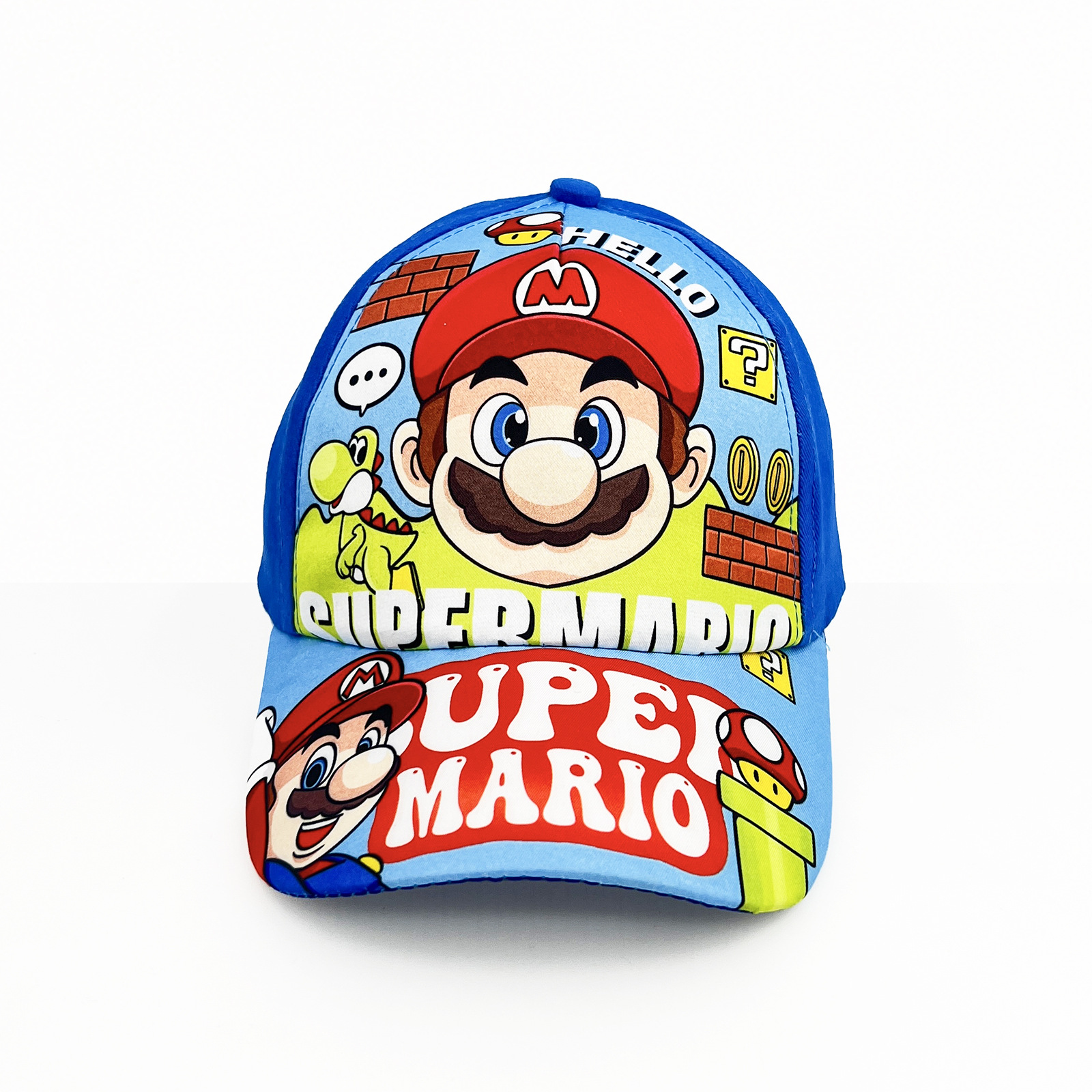 Super Mary Mario Cartoon Hat Children's Travel Sun-Proof Baseball Cap Mario Bros Peaked Cap