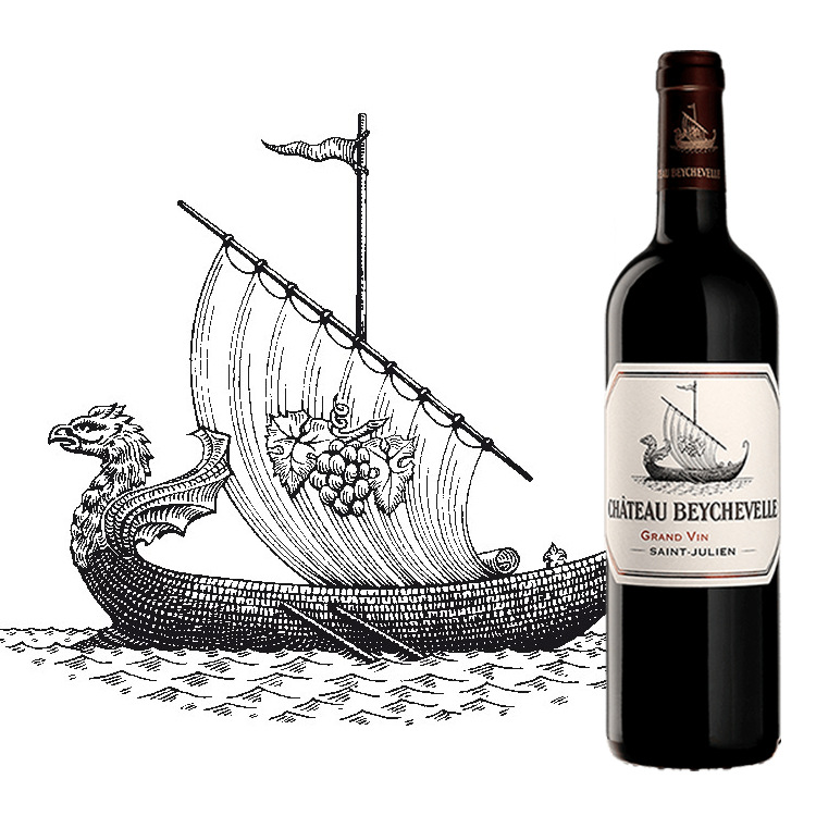 龙船庄园庄红酒法国波尔多红干红葡萄酒beychevelle saint-julien
