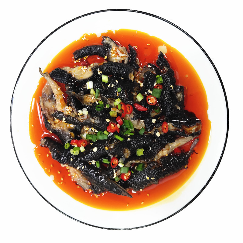 四川春之源麻辣乌鸡爪红油无骨黑凤爪即食脱骨椒麻土鸡脚卤味熟食