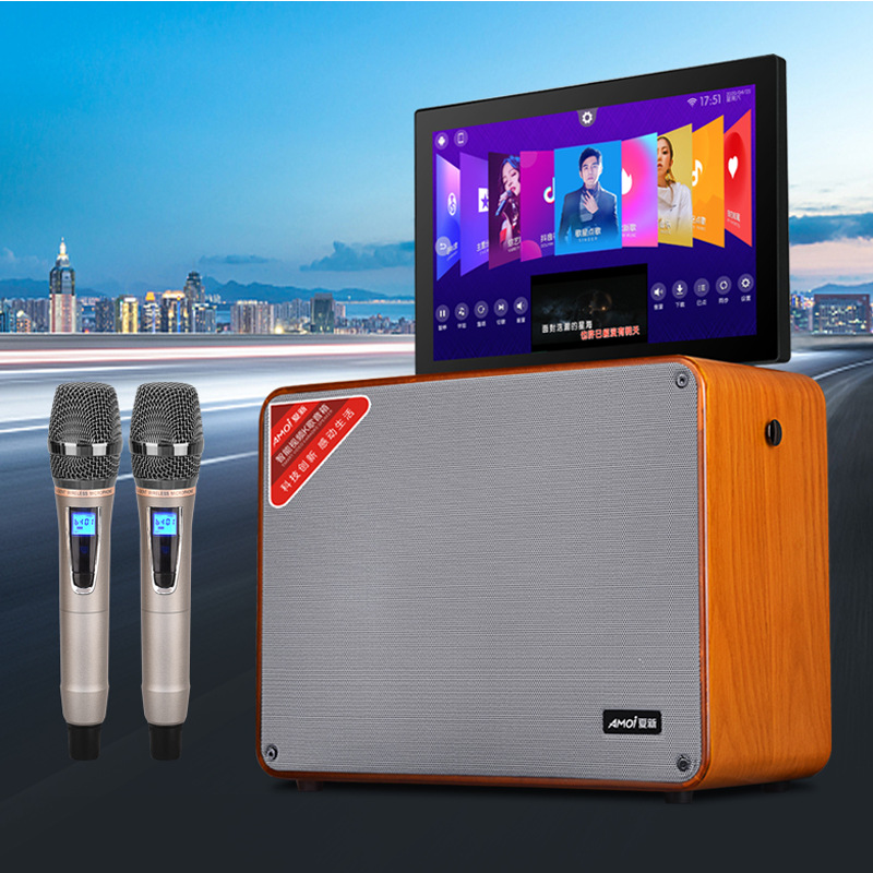 夏新a30广场舞音响带显示屏户外演出直播声卡手提背带便携视频k歌