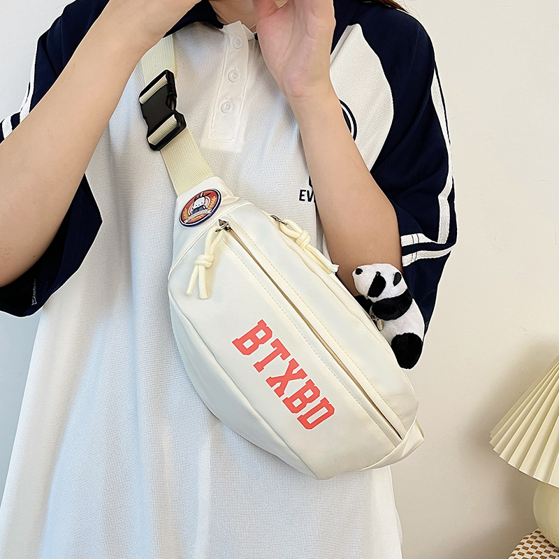 Japanese Ins Harajuku Sports Chest Bag 2023 New Fashion Brand Casual All-Matching Work Clothes Crossbody Bag Student Waist Bag Women