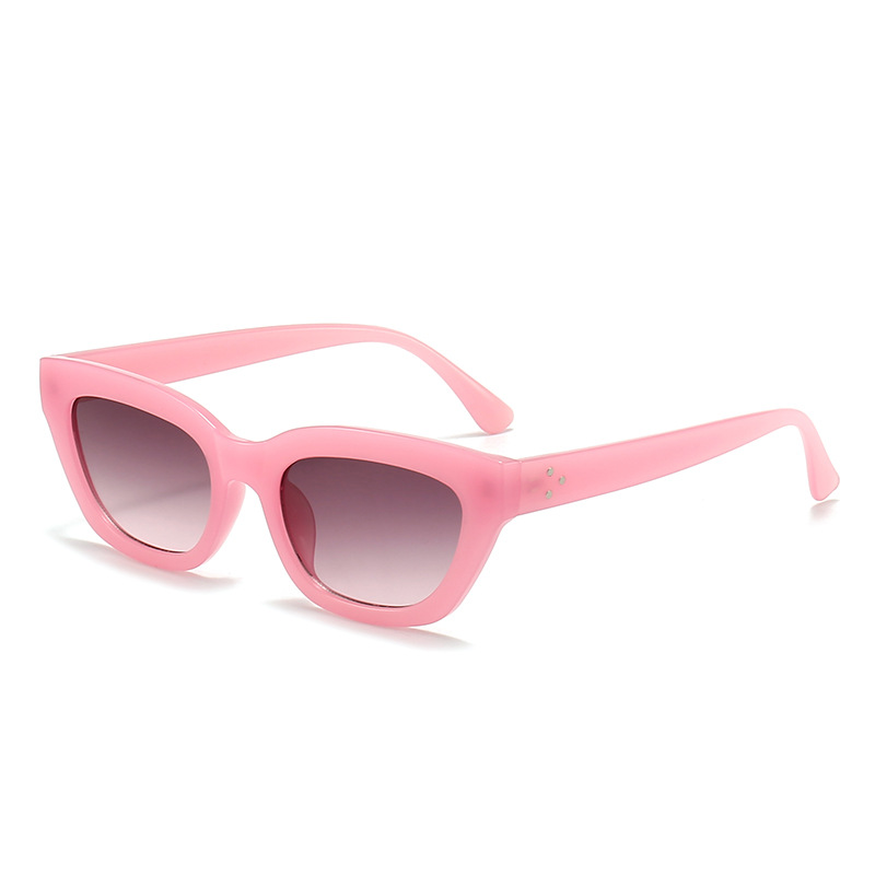 Cross-Border New Arrival Online Influencer Fashion Sunglasses Women Jelly Color Retro Easy Matching Sunglasses European and American Fashion Sunglasses Wholesale