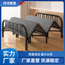 加固折叠床单人双人床成人家用简易午休木板床铁床0.9m1.2米1.5米