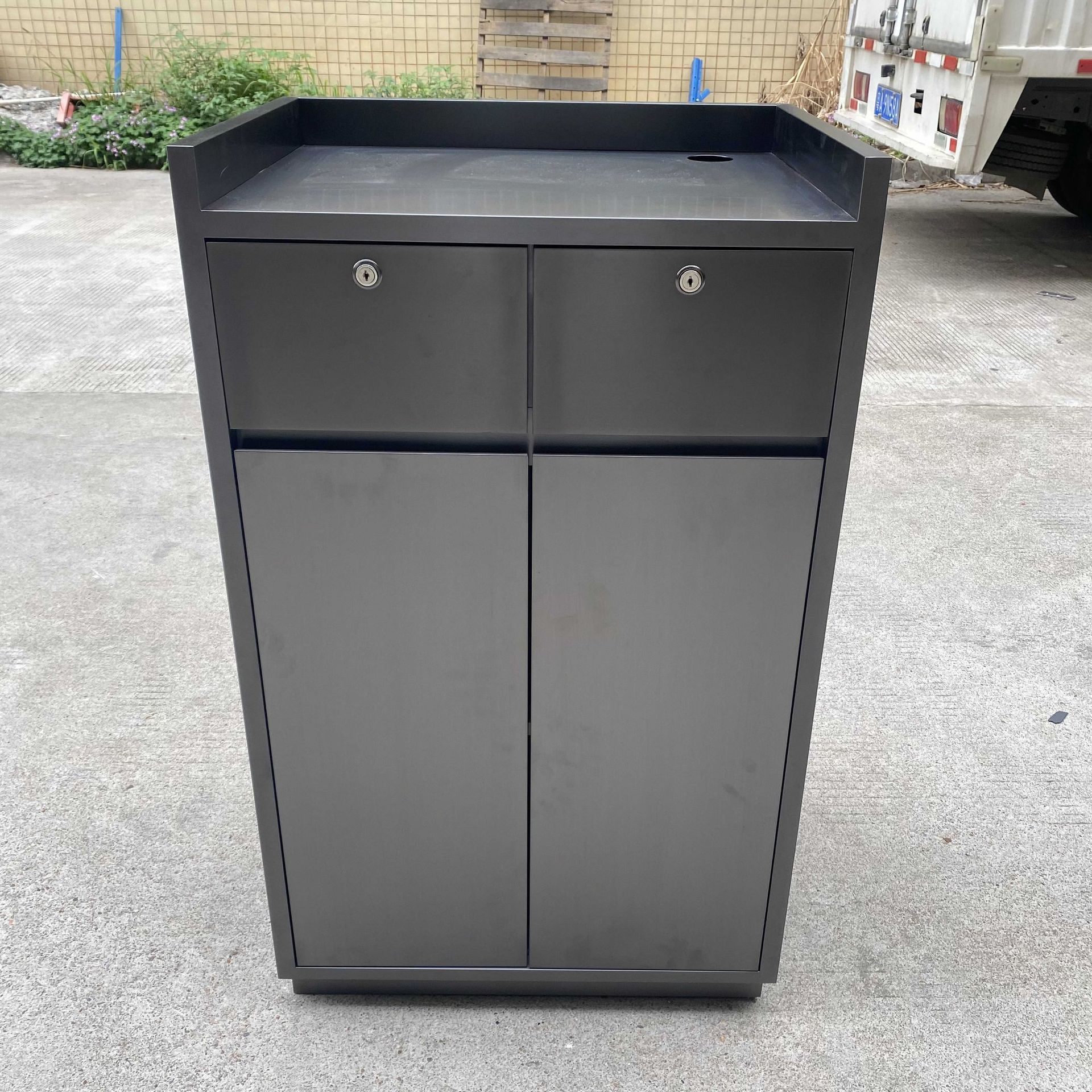 厂家直销中式不锈钢收银台服装店简约柜台吧台前台接待柜