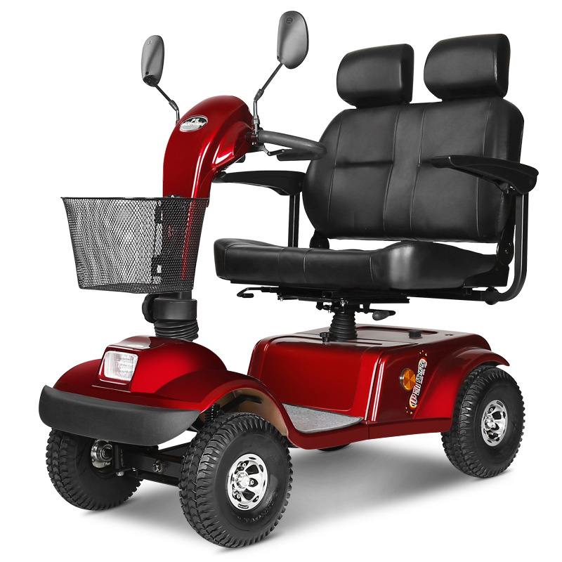 伊凯老年代步车四轮电动车残疾人智能助力电瓶车老人家用折叠双人