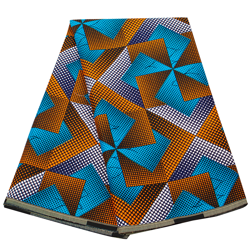 24fs1452棉质非洲蜡染印花面料双面几何印花非洲蜡布african wax