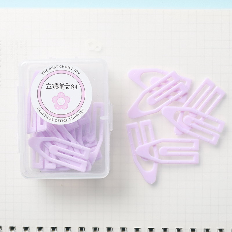 Macaron Color Creative Box-Packed Large Small Size Paper Clip Ship Type Clip Small Fresh Metal Binding Office Supplies