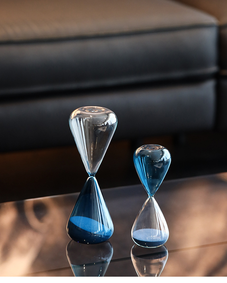 创意个性沙漏玻璃摆件时间30分钟计时器家居软装饰工艺品轻奢风