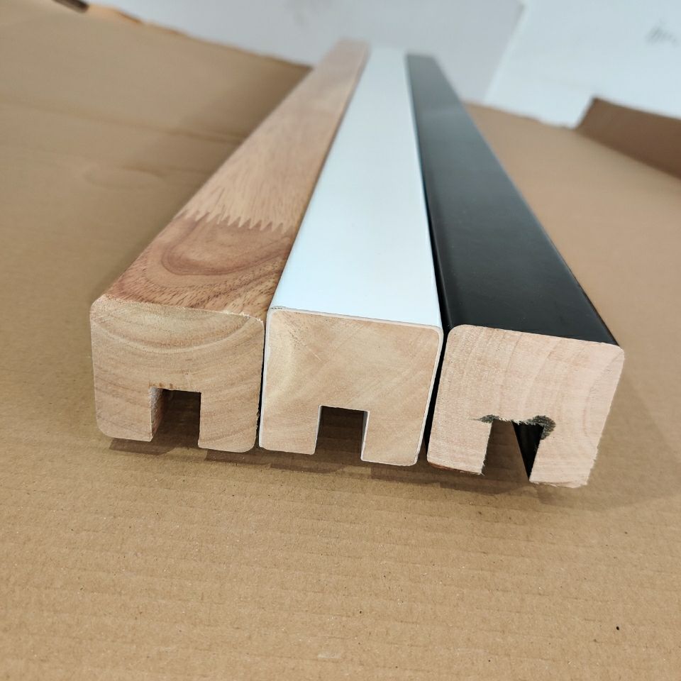 玻璃卡槽扶手实木卡槽扶手玻璃护栏玻璃夹预埋钢槽玻璃扶手u型槽