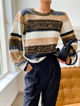 秋冬新款欧货法式毛衣女长袖设计感套头毛衫跨境休闲时尚欧美女装