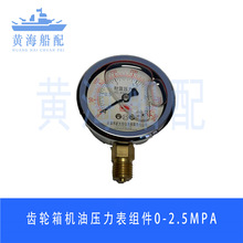杭州齿轮箱机油压力表抗震机油压表杭齿压力表管纯铜接头0-2.5Mpa