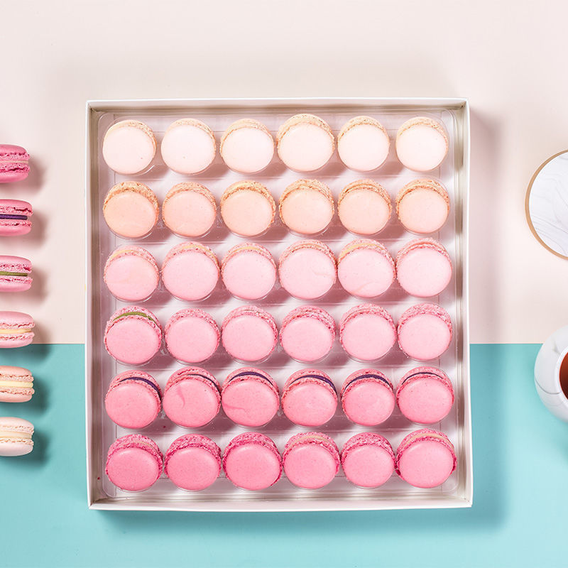 马卡龙甜点36粒渐变粉色手工网红零食少女心送闺蜜送女友礼物