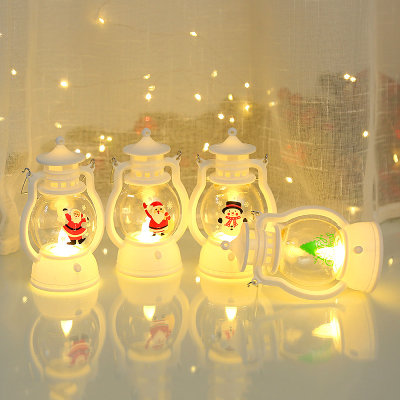 Christmas Lantern Small Night Lamp Portable Small Oil Lamp Kindergarten Children Christmas Gift Baking Decorative Ornaments