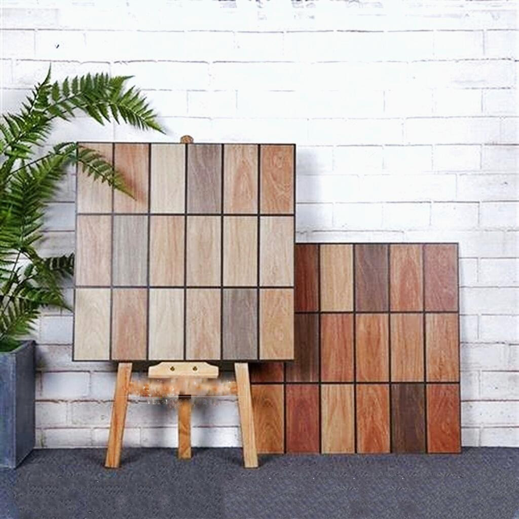 肯德基木纹砖饭堂麦当劳kfc瓷砖餐厅快餐店鸭脖连锁店通体防滑砖