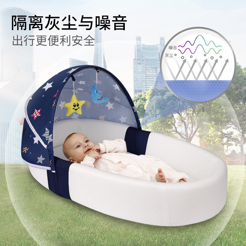 Baby Bed in Bed Foldable Removable Newborn Bed Bionic BB Bed Bed Anti-Pressure Portable Crib