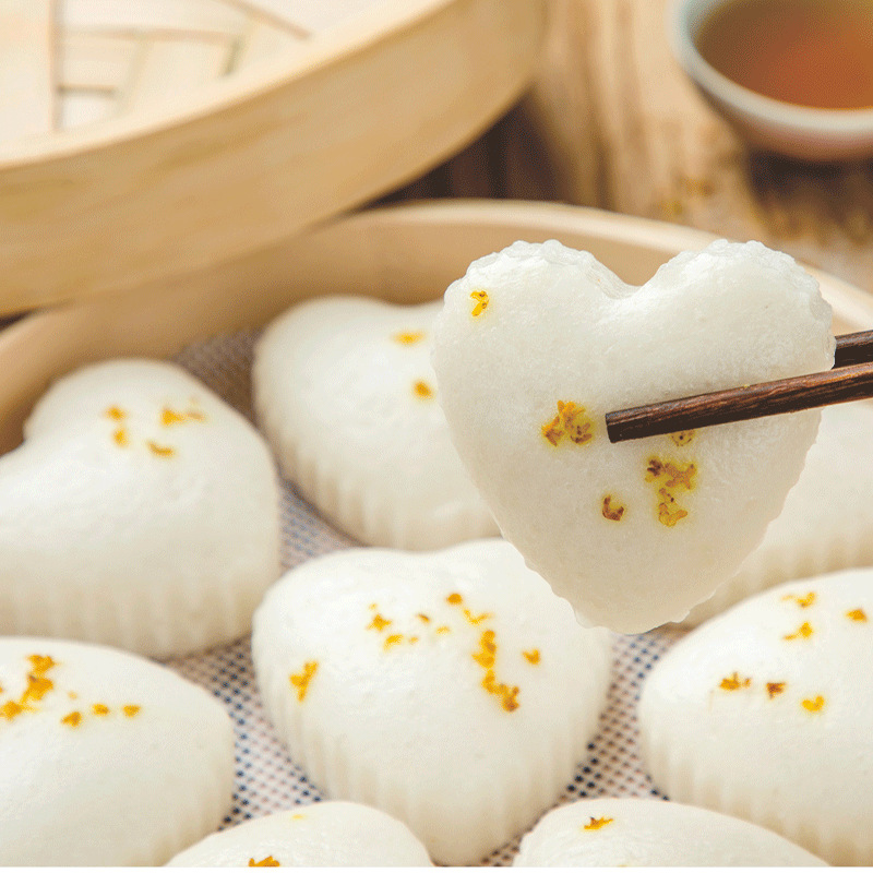 严老头爱心桂花糕传统糕点特产糕白糖发糕早餐半成品酒店餐饮商用