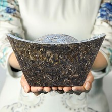 云南普洱茶雕工艺品禅意茶室工艺摆件元宝摆饰1000克茶叶元宝摆件