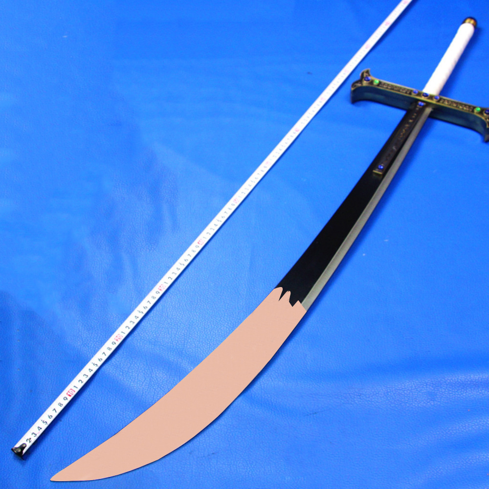 动漫周边海贼王米霍克鹰眼夜黑刀osplay武器道具大刀木制未开刃