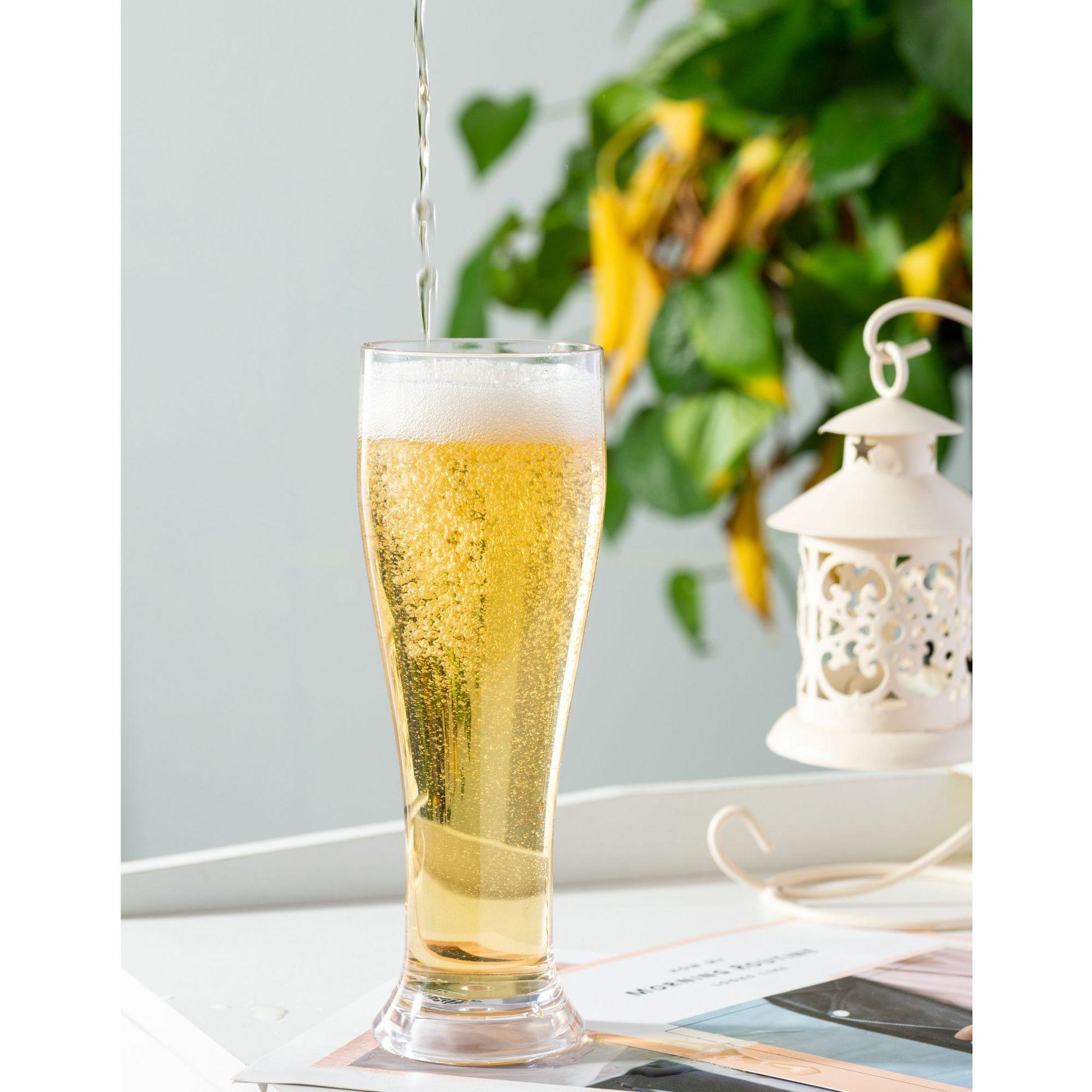 精酿小麦啤酒杯 网红ins仿玻璃扎啤杯饮料杯果汁杯收腰酒杯定制