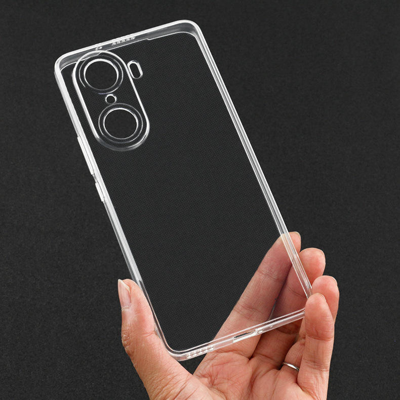 适用荣耀70tpu手机壳荣耀70 pro电镀透明实色素材保护套厂家批发