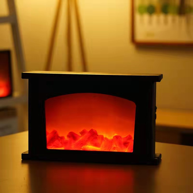 Led Carbon Fire Flame Lamp Fashion Retro Style Lamp Fireplace Lamp Portable Lantern Hanging Lamp Christmas Room Layout Decoration