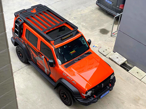 魏派坦克300越野改装件车顶行李框多功能拓展平台顶框侧梯书包