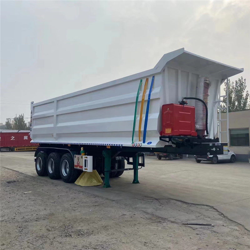 大型后翻半挂车 三轴工业自卸车 后翻侧翻自卸式后翻自卸半挂车