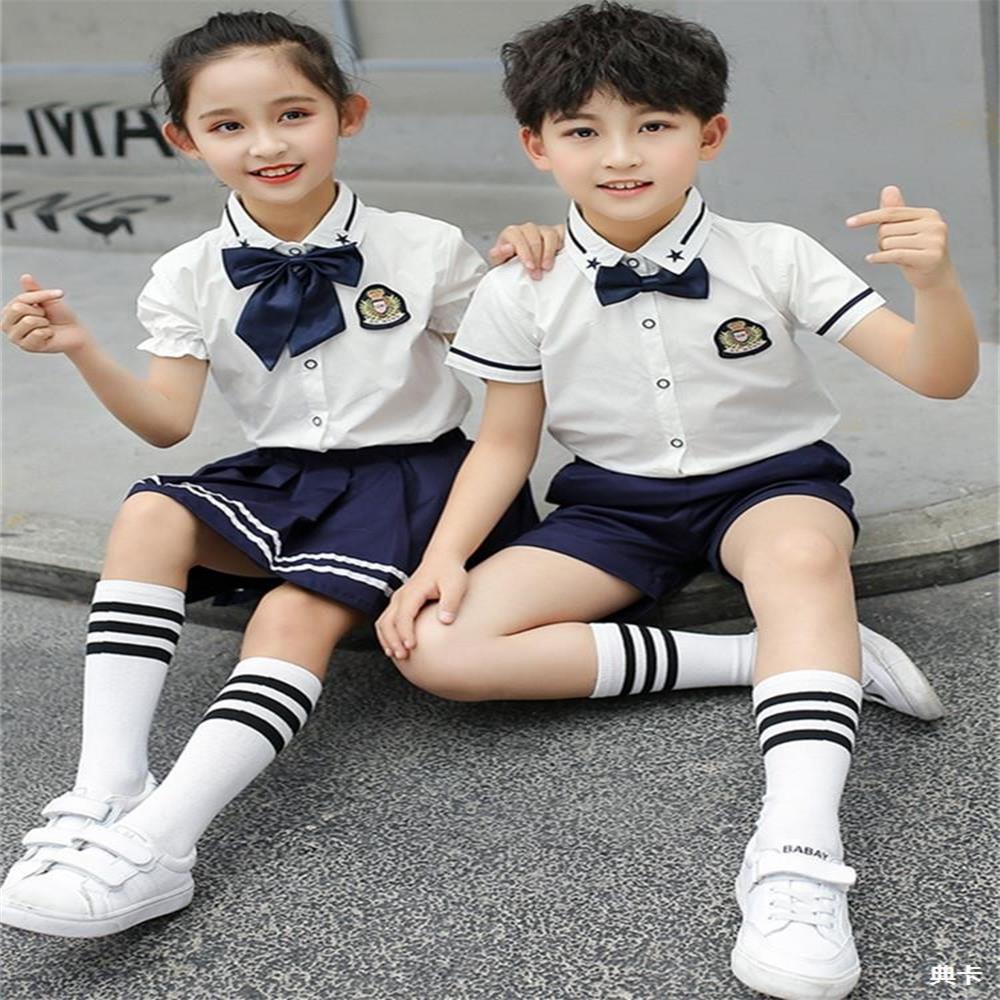 幼儿园服夏季英伦风校服套装小学生毕业照演出班服六一表演服校服