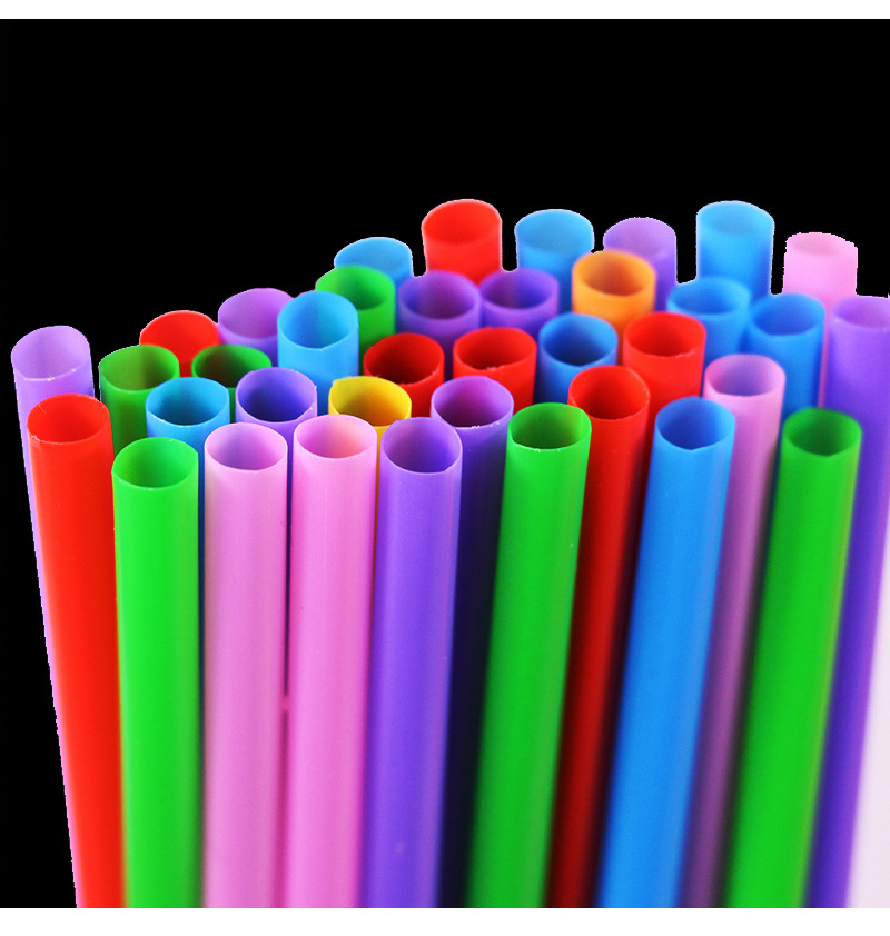 可乐豆浆吸管批发早餐店商用一次性独立包装彩色吸管短5mm*197mm