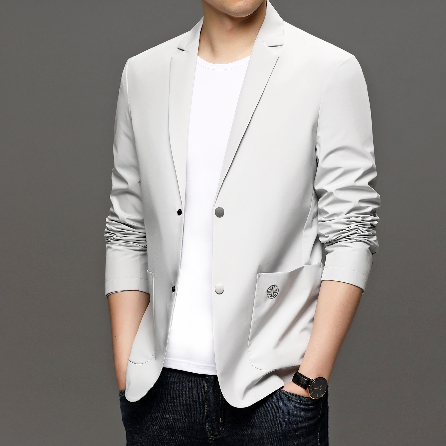 2021秋冬大将才子男装新款商务西服中青年休闲西装外套一件代发