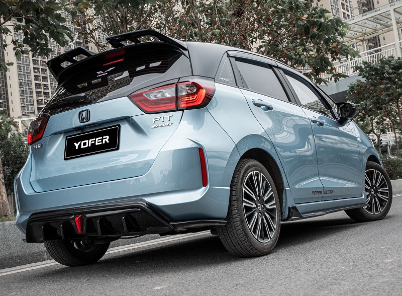 适用于本田4代2021新飞度gr9前铲前唇后唇侧裙改装外观小包围套件